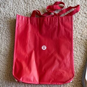 Lululemon Vibrant Red Reusable Bag (Medium size)